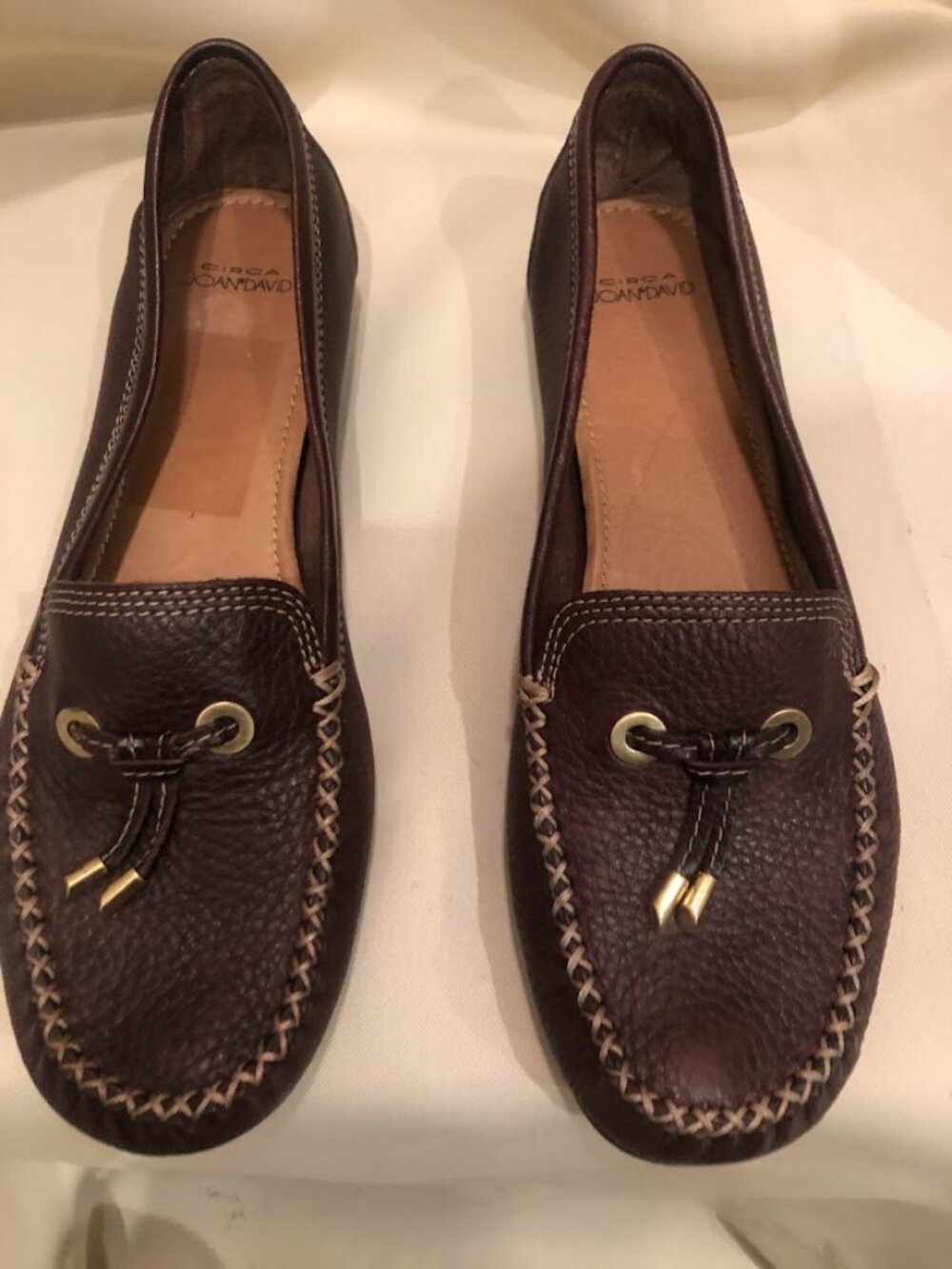 Circa Joan and David Brown Leather Flats